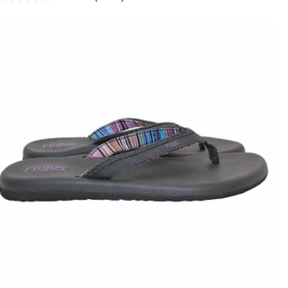 Flojos By Seajack New Flip Flops Ladies Josie Comfort Sandals New Sz 7 Black - Picture 10 of 10